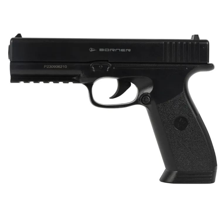 Пистолет (Borner) Glock 17 (Weaver, CO2, Пластик, Чёрный)