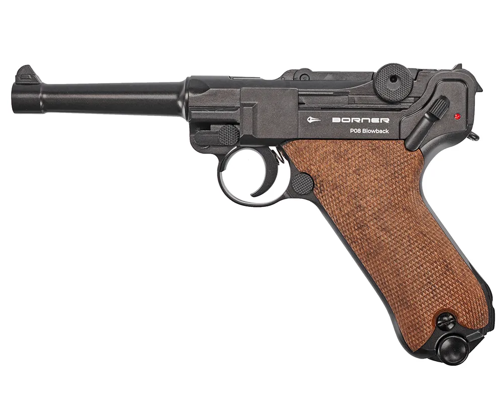 Пневматический пистолет (Borner) P08 (Parabellum, 4.5мм, Blowback)