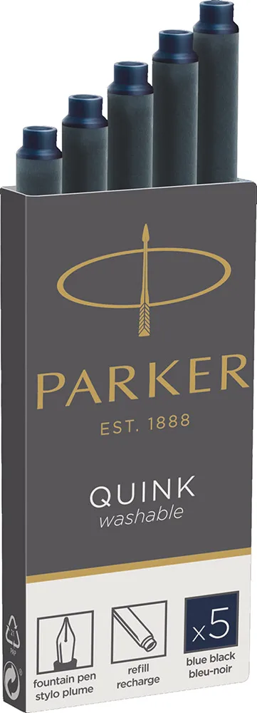 Картридж (Parker) для перьевой ручки Quink Z11 (Темно-синие чернила, блистер, 5 шт)