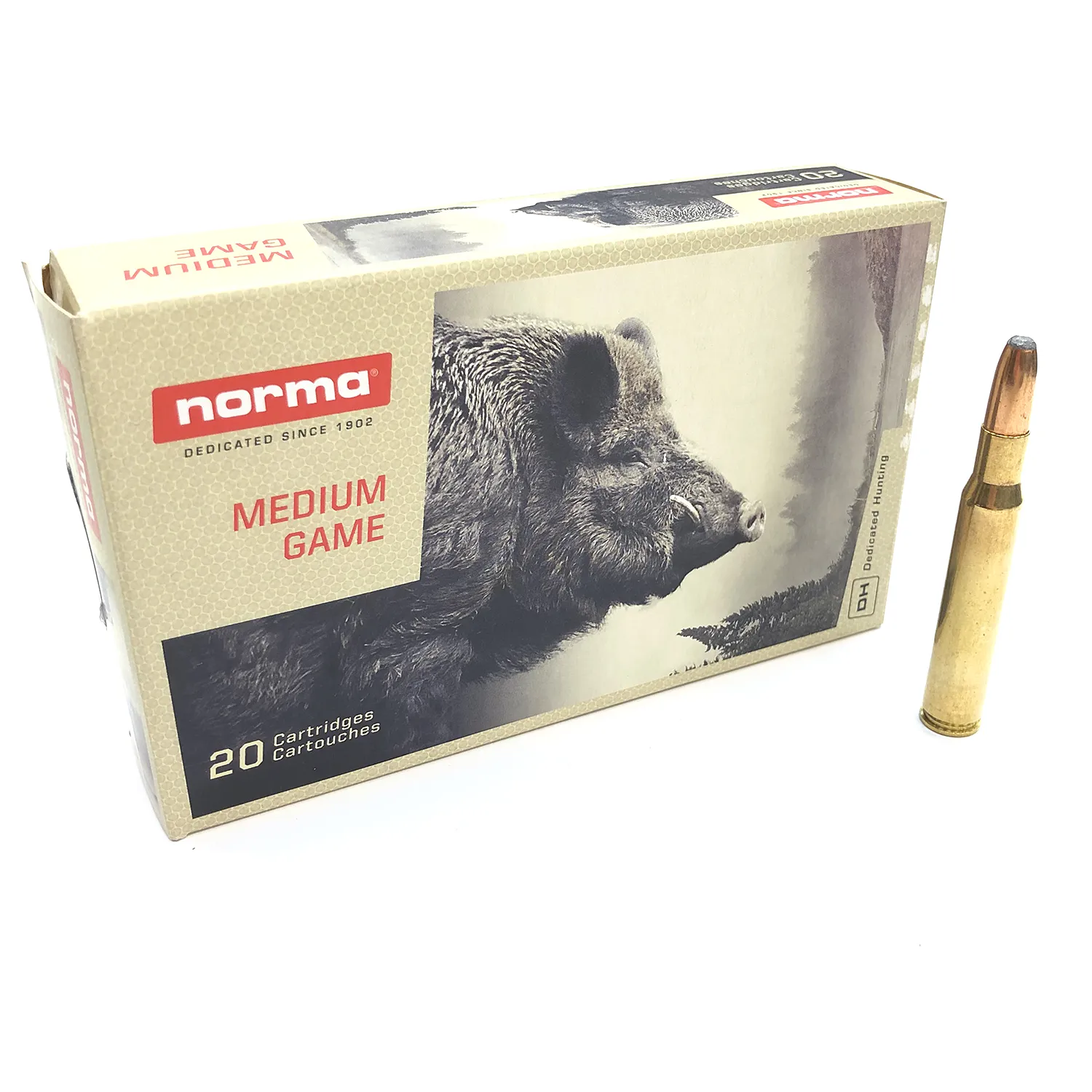 Патрон .30-06 Spring (Norma) пуля Alaska, 11,7гр., лат. об., латунная гильза (пачка 20 шт.) 1