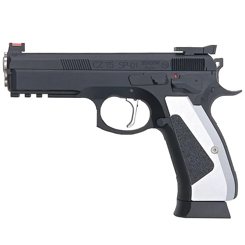 Пистолет (KJW) CZ 75 SP-01 SHADOW ACCU (Greengas, Blowback, ЧерныйБелый)