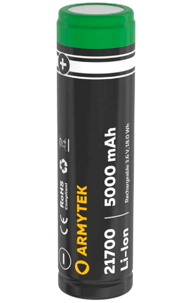 Аккумулятор (Armytek) 21700 (5000 mAh, Li-Ion, 3.7в, без защиты)