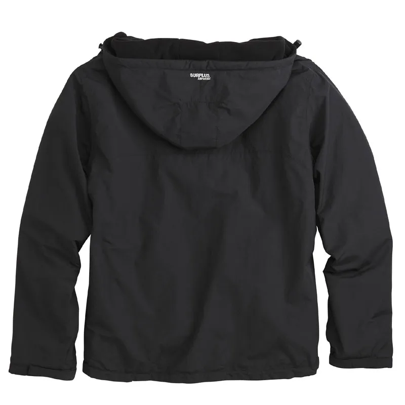 Куртка (SURPLUS) ZIPPER WINDBREAKER (Флисовый подклад, Черный, S)2