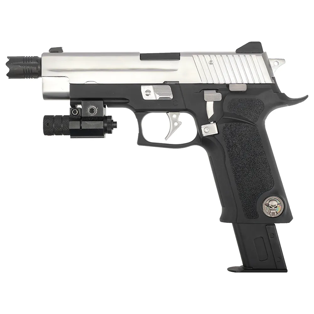 Пистолет (WE) Sig Sauer P226 P-VIRUS (Greengas, RIS, ЧерныйЗатвор Хром)
