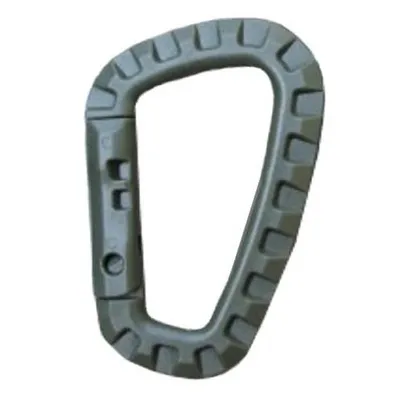 Карабин (Anbison Sports) Outdoor Nylon D Type (Пластик, Олива)