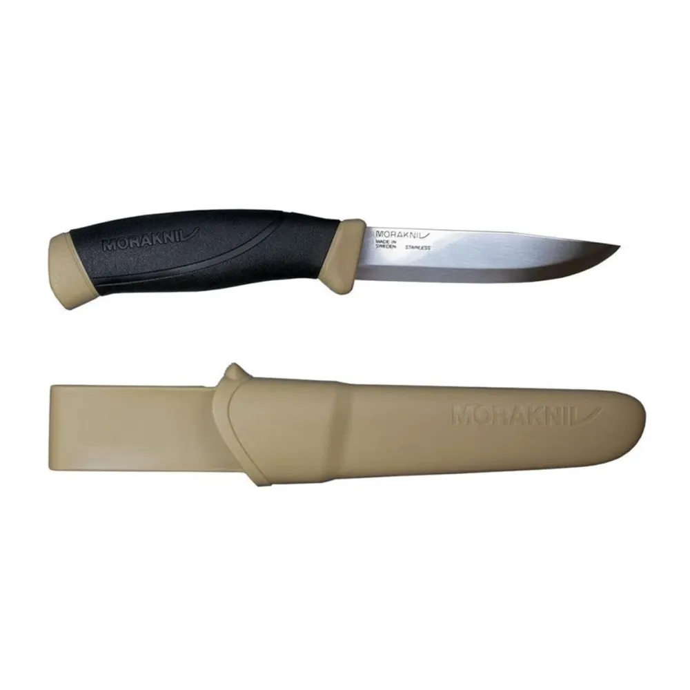 Нож (Morakniv) Companion Desert (Нержавеющая сталь, Чёрно-песочная рукоять)