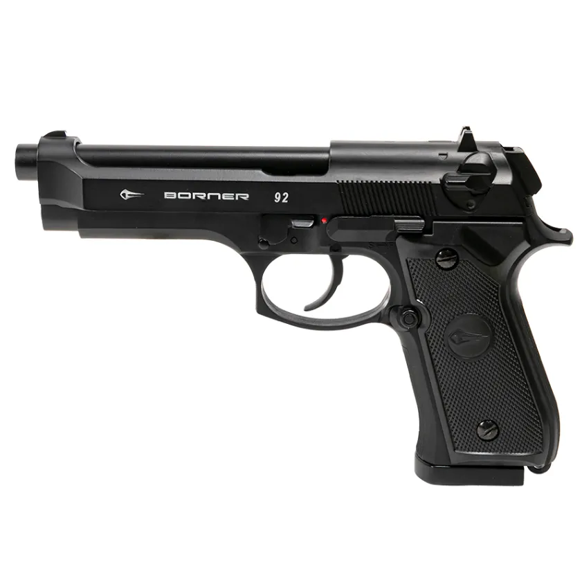 Пневматический пистолет (Borner) 92 (Beretta, Pellets, 4.5мм, Blowback)