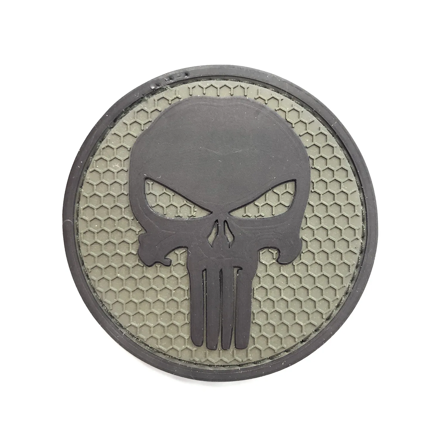 Нашивка Каратель (Punisher) (ПВХPVC, 40мм, Олива)