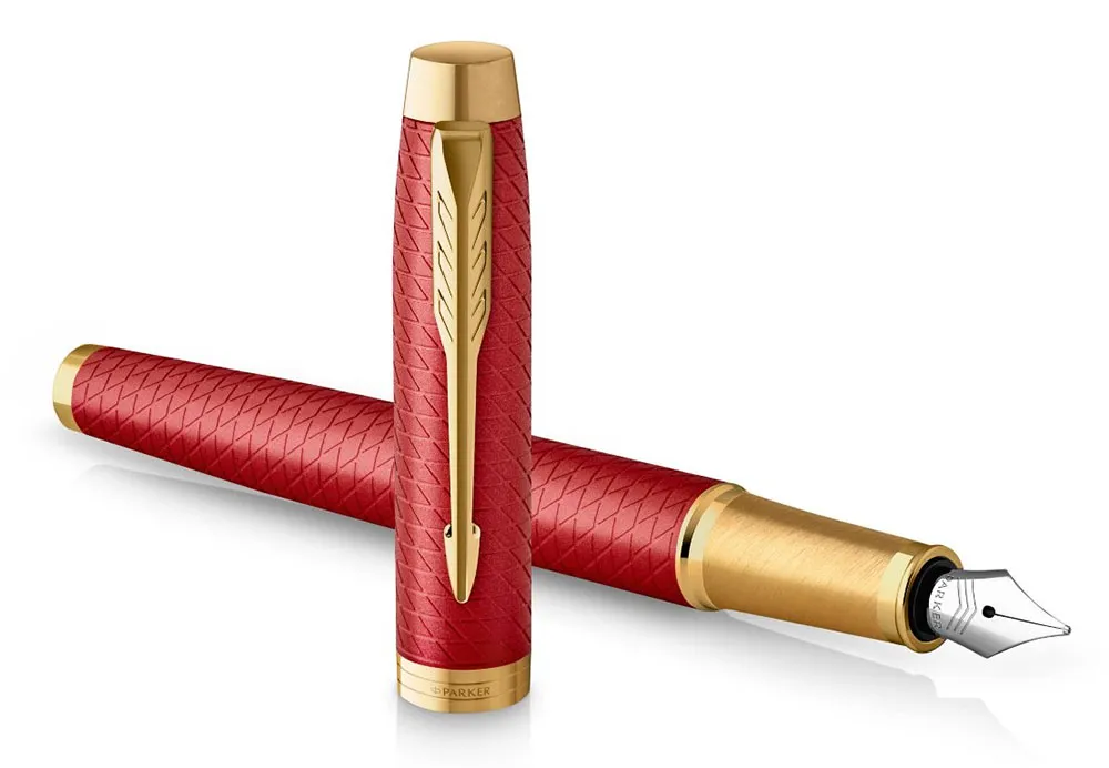 Ручка перьевая (Parker) IM Premium F318 (Red GT, F, Синие чернила)_3