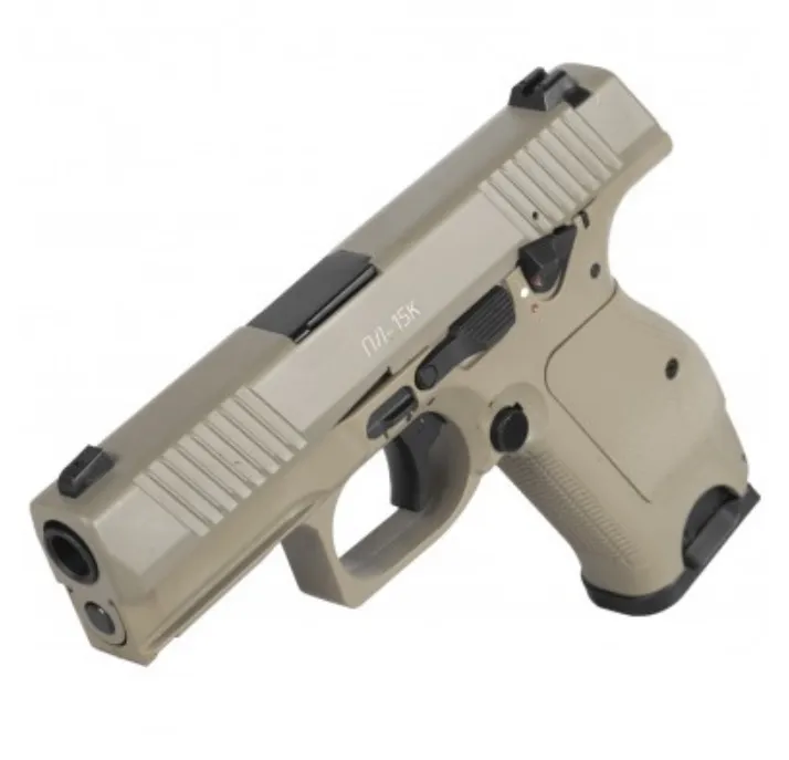 Пистолет (KIZUNA WORKS) ПЛ-15К (Metallic FDE, Песок, Greengas, BlowBack)_2