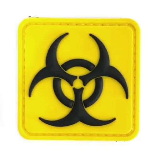 Нашивка Biohazard (ПВХ_PVC, 50х50, Желтый)