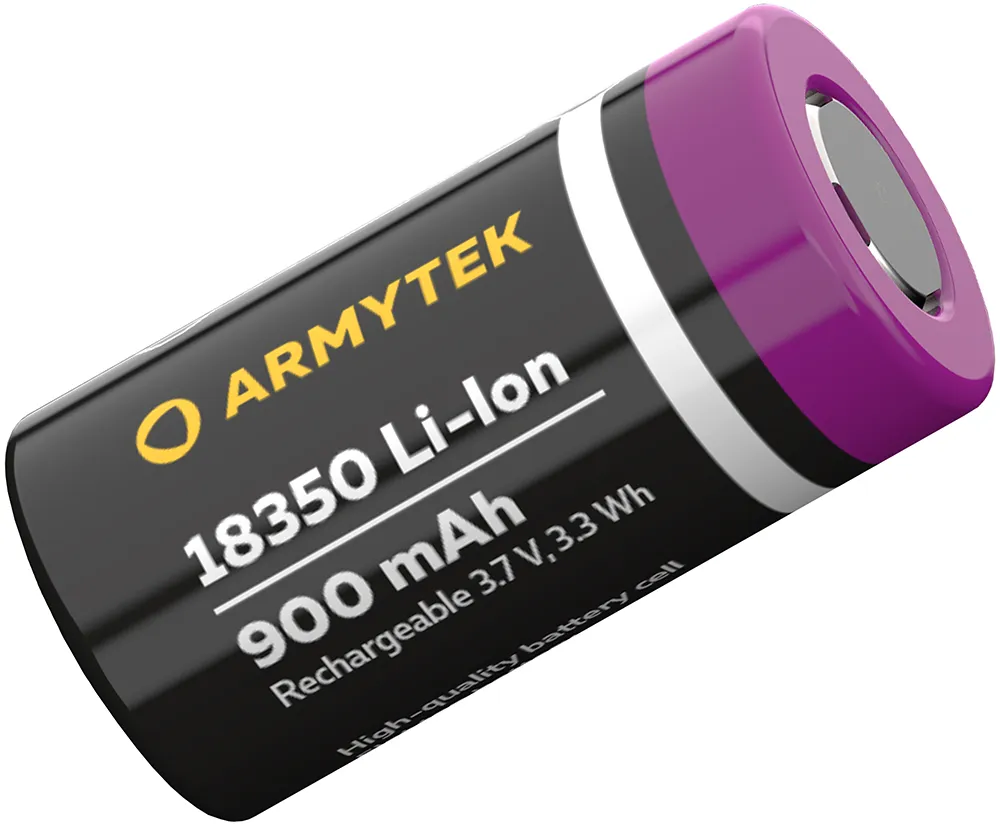 Аккумулятор (Armytek) 18350 (CR123A) (900 mAh, Li-Ion, 3.7V)