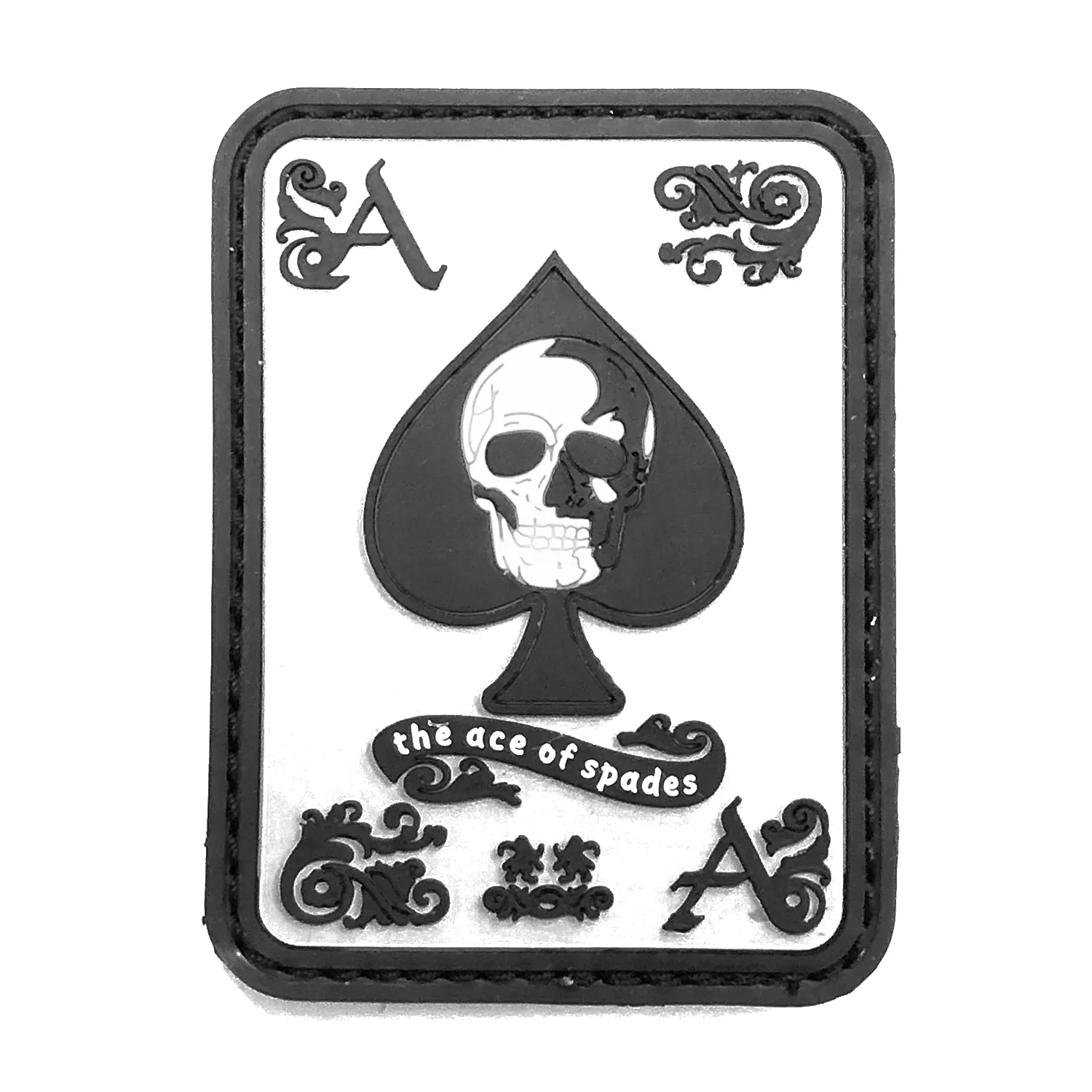 Нашивка The Ace of Spades (PVCПВХ, 80х60, Черно-белый)
