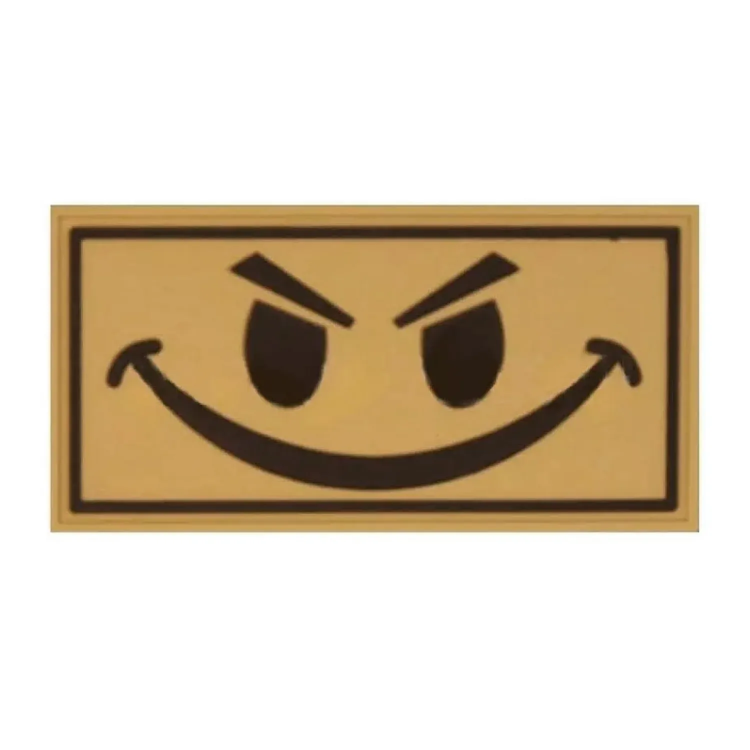Нашивка Smile (КоричныйПесочный, PVC, 80х35) улыбка