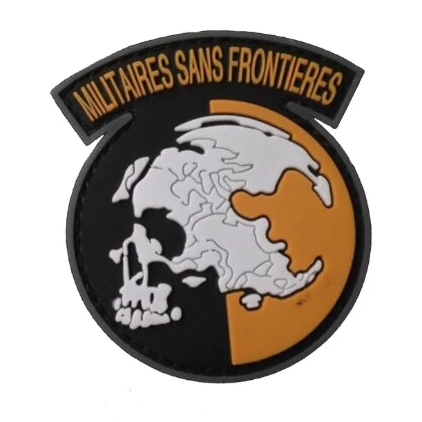 Нашивка MILITAIRES SANS FRONTIERES (Чёрный, Белый, Песочный, ПВХPVC, 55х65мм)