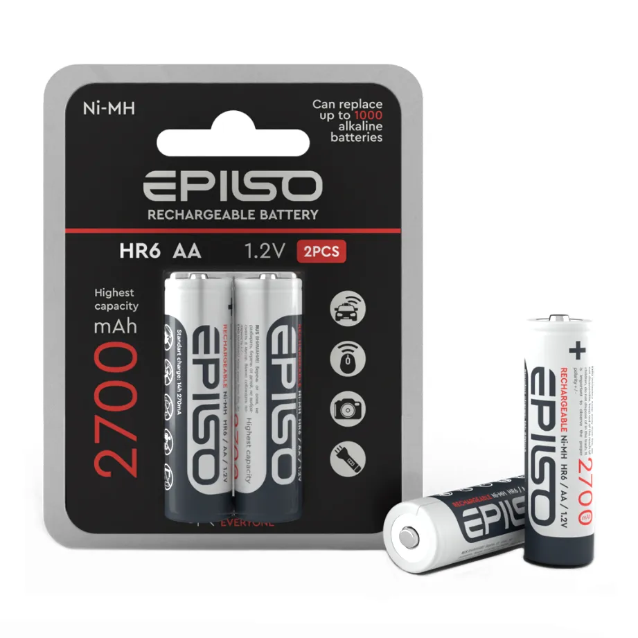 Аккумулятор AA (Epilso) (HR6, 1.2 вольта, 2700mAh, Блистер, 2шт)