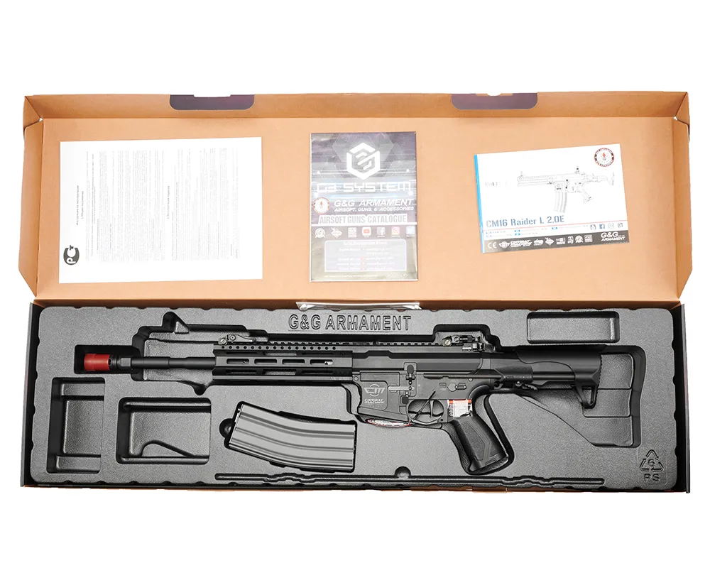 Автомат (G&G) CM16 Raider L 2.0 (Корпус нейлон, 130-140мc, Цевьё M-Lock, Чёрный)_3
