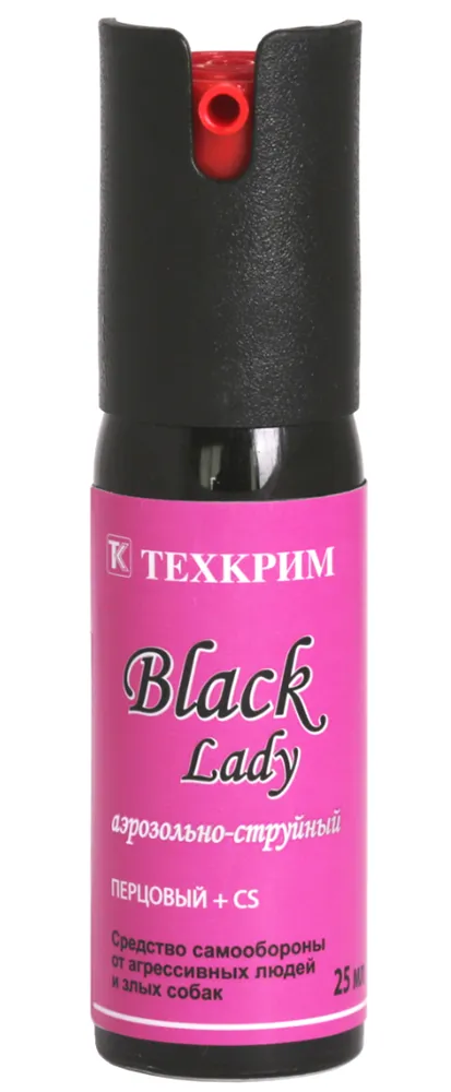 Газовый баллончик (Техкрим) Леди Black (СА, OC+CS, 1%, 25мл)