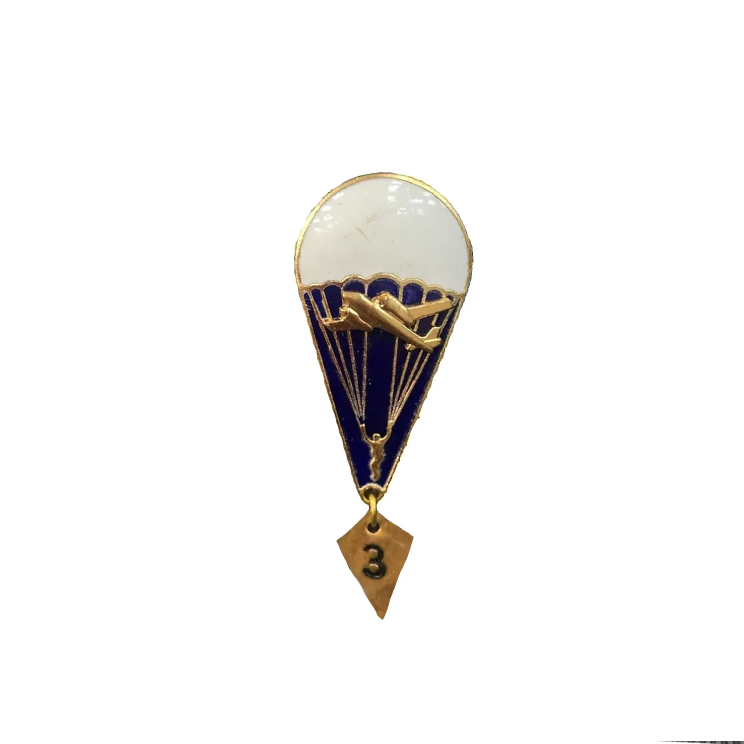 Знак (Воензнак) ВДВ Отличник парашютист (3,4 прыжка, Копия СССР)