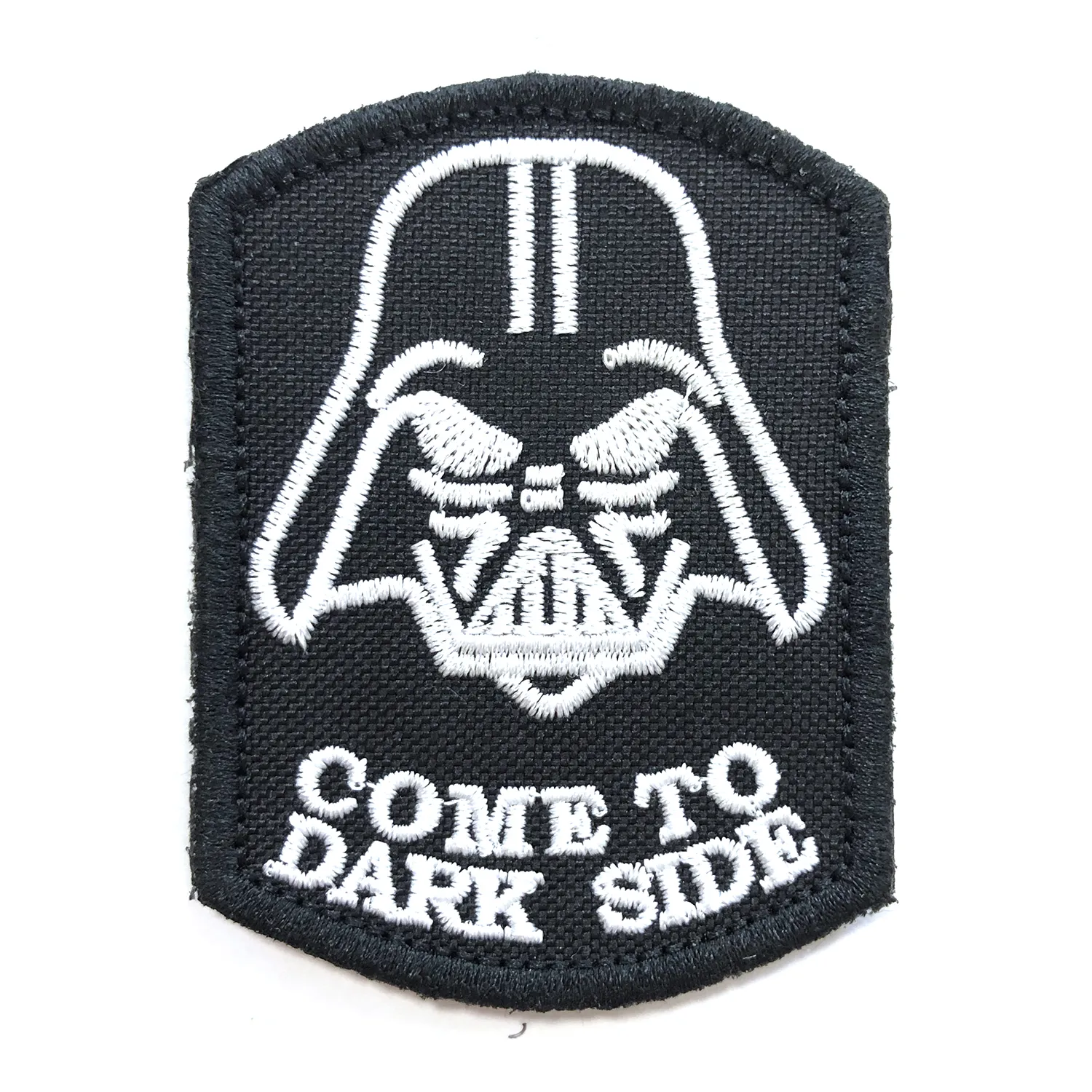 Нашивка Come to Dark Side (Вышивка, Белый на черном) Дарк Вейдер