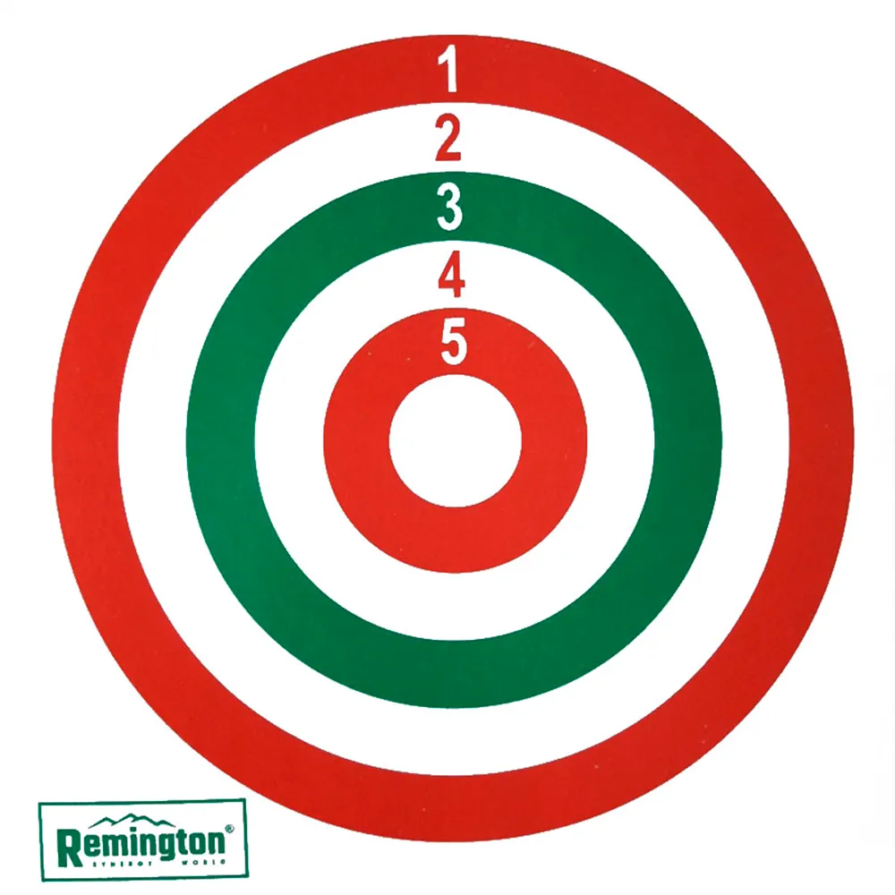 Мишень (Remington) 3-х цветная (Бумага, КрасныйБелыйЗеленый, 140х140 мм, 50шт)
