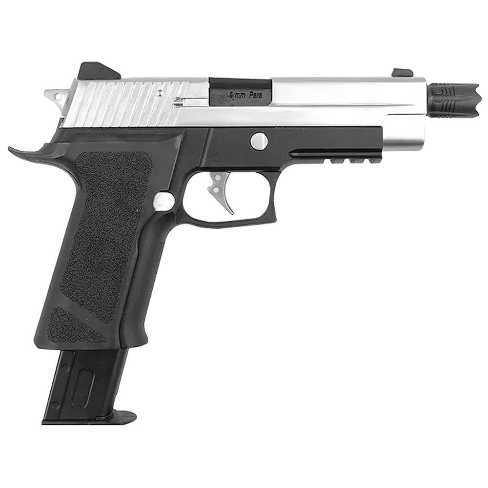 Пистолет (WE) Sig Sauer P226 P-VIRUS (Greengas, RIS, ЧерныйЗатвор Хром)2