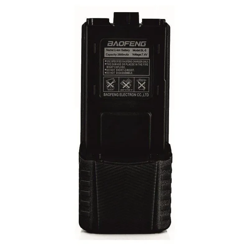 Аккумулятор (Baofeng) UV-5R увеличенной ёмкости (3800 mAh, Type-C)