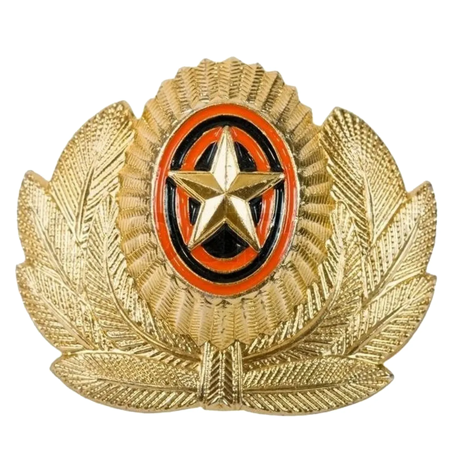 Кокарда (Оригинал ГОСТ РФ) Офицерская (золотистая со звездой)