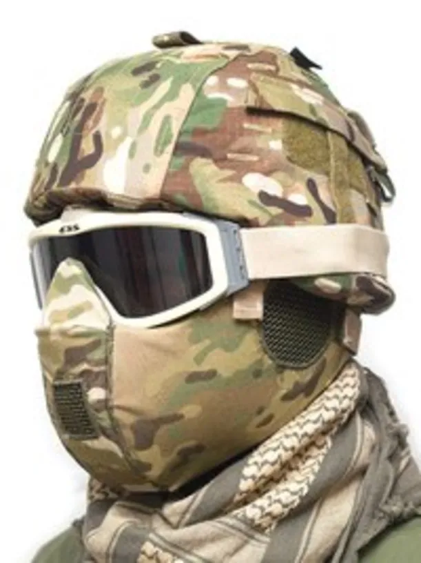 ПОЛУМАСКА (FACIAL ARMOR) PHANTOM (КРЕПЛЕНИЕ НА ШЛЕМ, С ЗАЩИТОЙ УШЕЙ, MULTICAM)