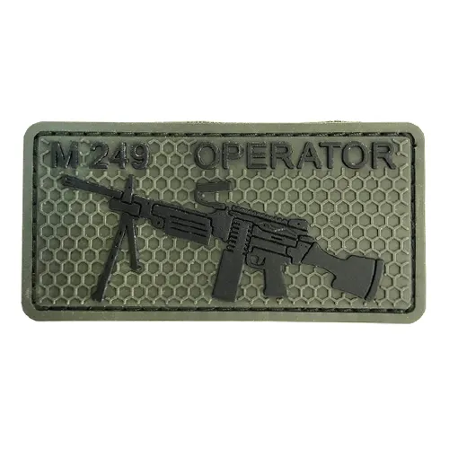 Нашивка M249 OPERATOR (ПВХ_PVC, Черный)