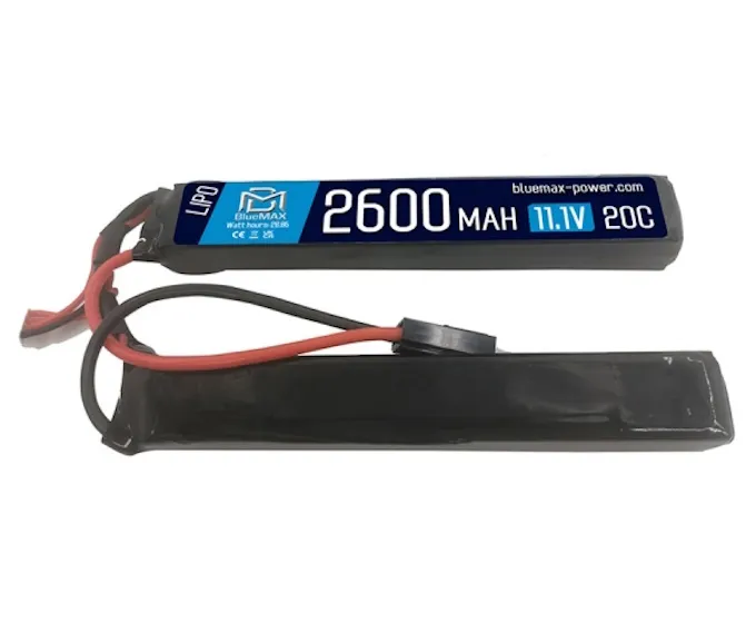 Аккумулятор (BlueMAX) 11.1V LiPo 2600mAh (20C, 12.5x21x128мм, двухлепестковый)