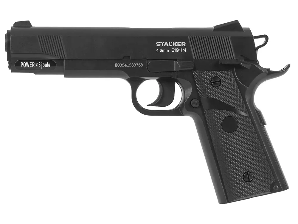 Пневматический пистолет (Stalker) S1911M аналог Colt 1911 (кал. 4.5мм, Черный)
