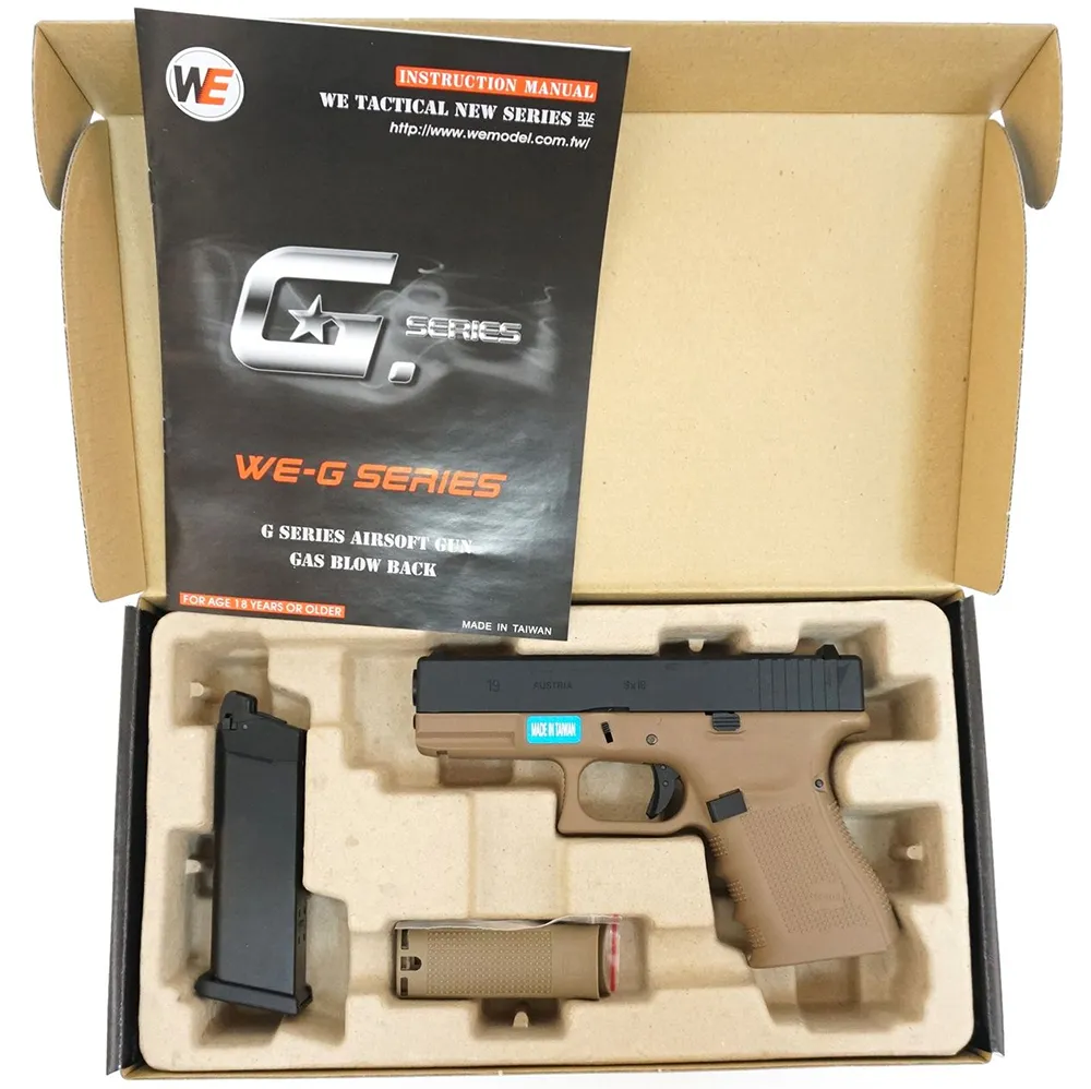 Пистолет (WE) GLOCK 19 Gen.4 (Tan)_5
