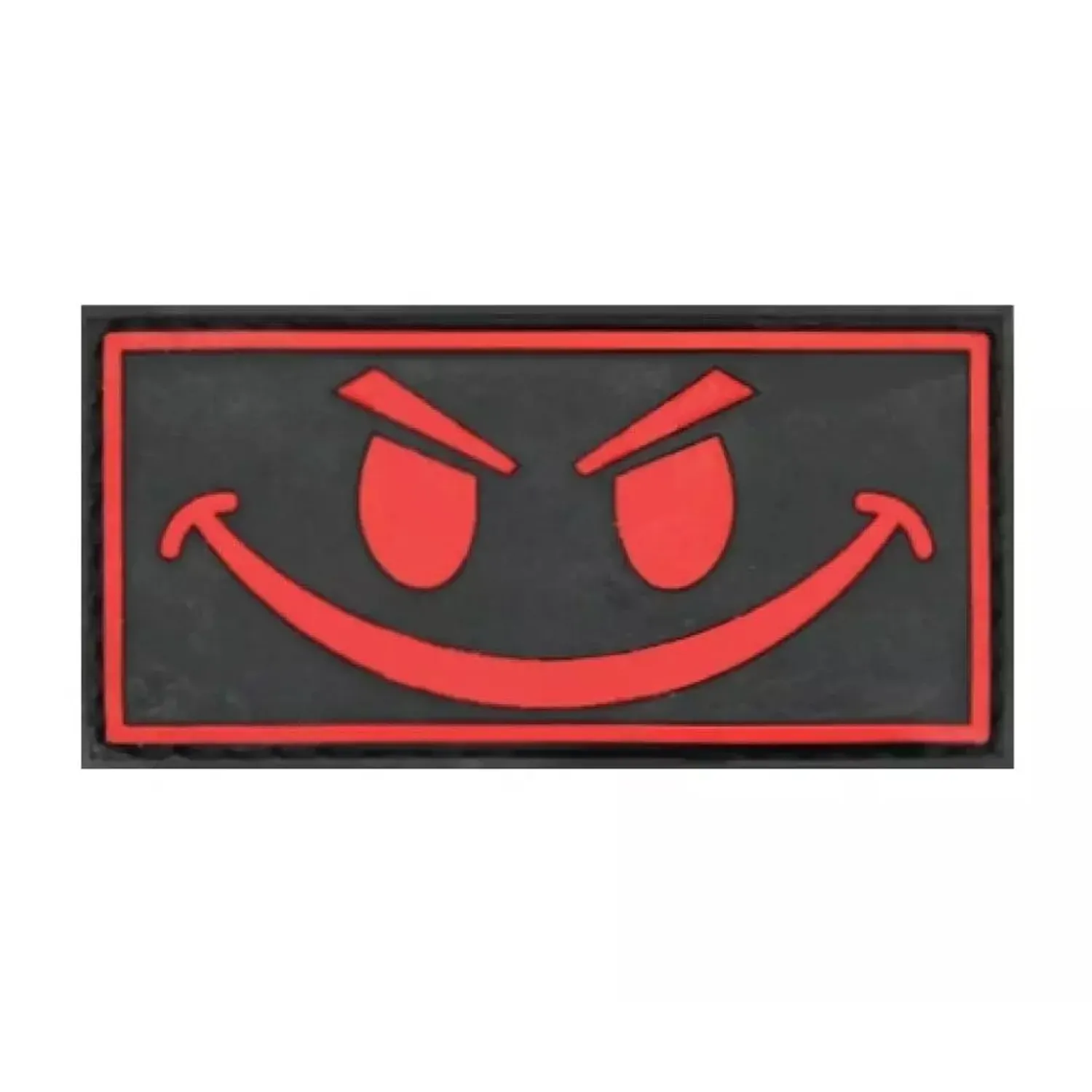 Нашивка Smile (КрасныйЧёрный, ПВХPVC, 80х35) улыбка