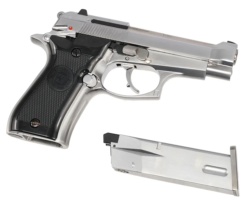 Пистолет (WE) Beretta M84 (Greengas, Blowback, Хром)_3
