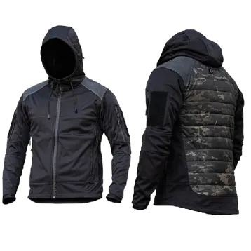 Куртка (YinRen) single-sided cotton jacket (Капюшон, Черный, XL)