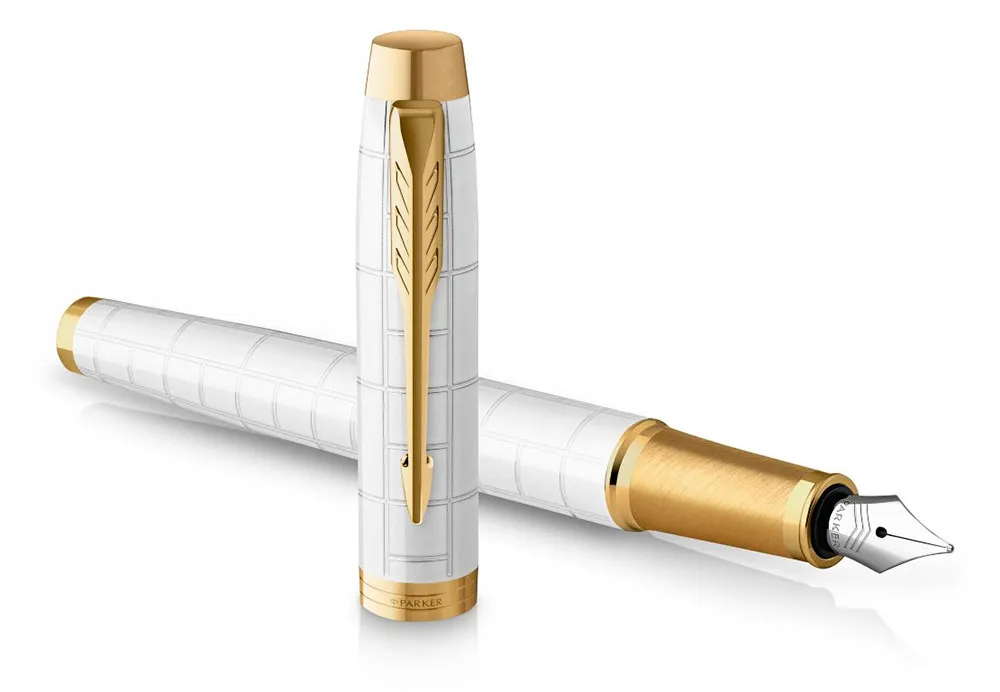 Ручка перьевая (Parker) IM Premium F318 (Pearl GT, F, Синие чернила)_3