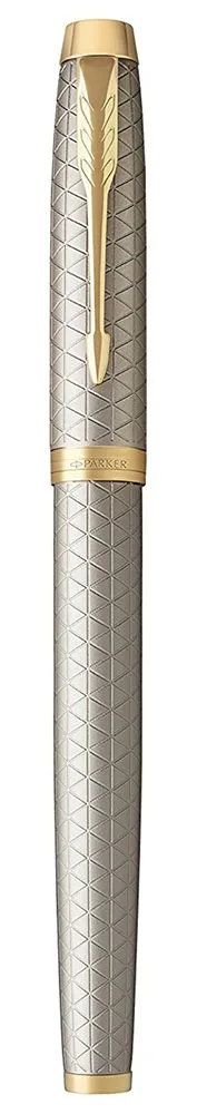 Ручка-роллер (Parker) IM Premium Warm (Silver (grey) GT, F, Черные чернила)_4