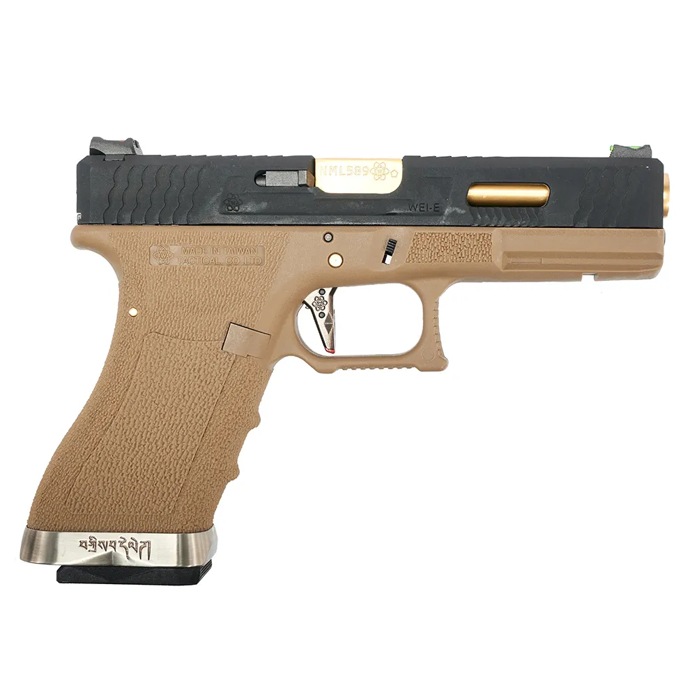 Пистолет (WE) GLOCK 17 G-Force Gen.4 (Greengas, Blowback, ПесочныйСтвол ХромЧерный затвор)3