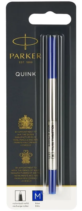 Стержень (Parker) для ручки-роллера Refill Roller Ball (France, M, Синие чернила, блистер, 1 шт)