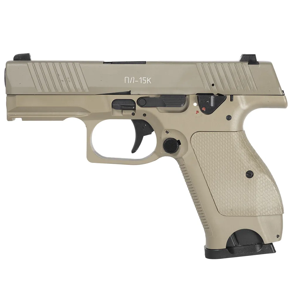 Пистолет (KIZUNA WORKS) ПЛ-15К (Metallic FDE, Песок, Greengas, BlowBack)