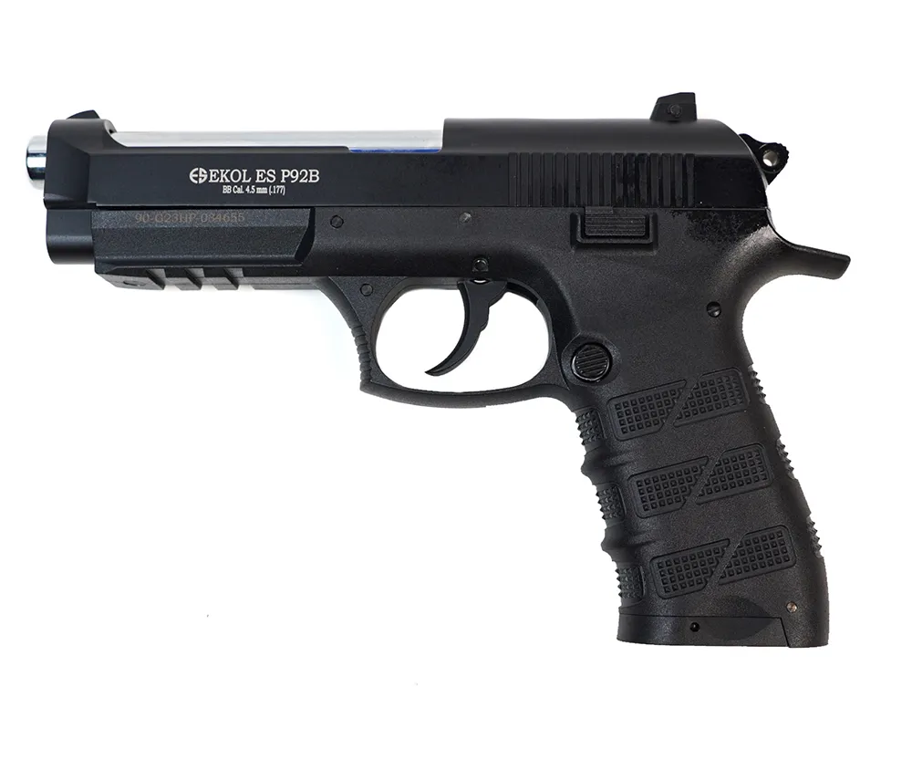 Пневматический пистолет (EKOL) ES P92 B Black (Blowback, 4,5 мм, 3 Дж, Метал, Черный)