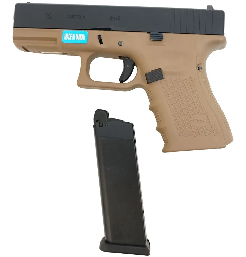 Пистолет (WE) GLOCK 19 Gen.4 (Tan)_4