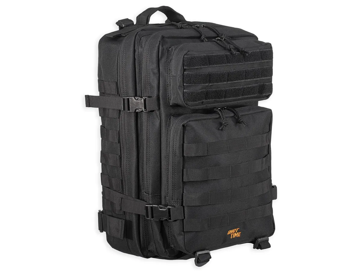 Рюкзак (ShotTime) городскойтактический Basic (Molle, 25 л, Полиэстер 900D, 45х31х15 см, Черный)2