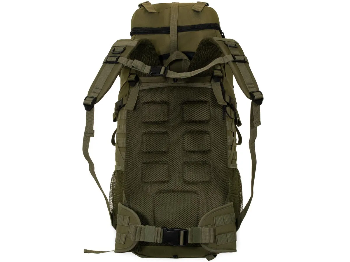 Рюкзак (ShotTime) туристический Tactical (Molle, 50 л, ПВХ 600D, 68х28х22 см, Олива)4