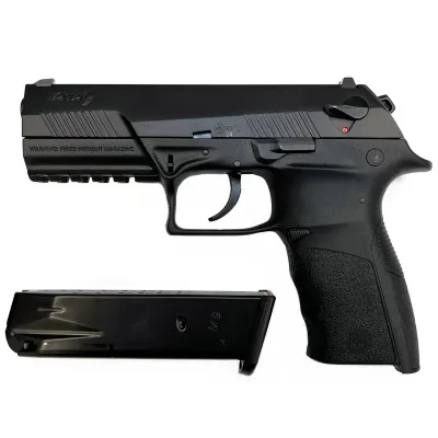 Пистолет спортивный (Ata Arms) АТА9 Black кал. 9х19 (Емкость магазина15, УСМ двойного действия, Метал пластик, Weaver, Черный затворЧерная рамка, Вес 