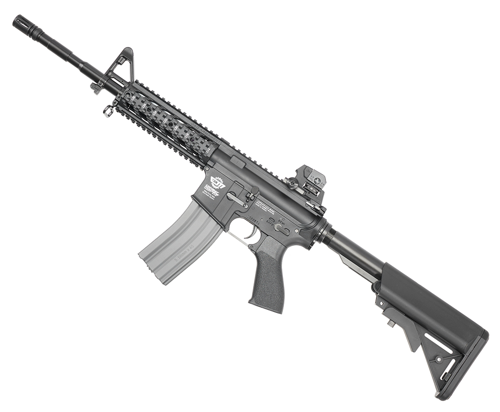 Автомат (G&G) M4A1 (CM16 Raider-L, Корпус нейлон, Weaver цевьё, 130-140мс, Чёрный)_2