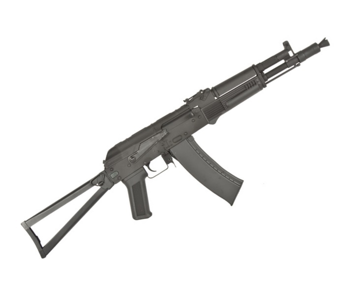 Автомат (Cyma) AК105 (CM031D, Складной рамочный приклад, Низ 2 болта, АКБ, З.У, Чёрный)_2