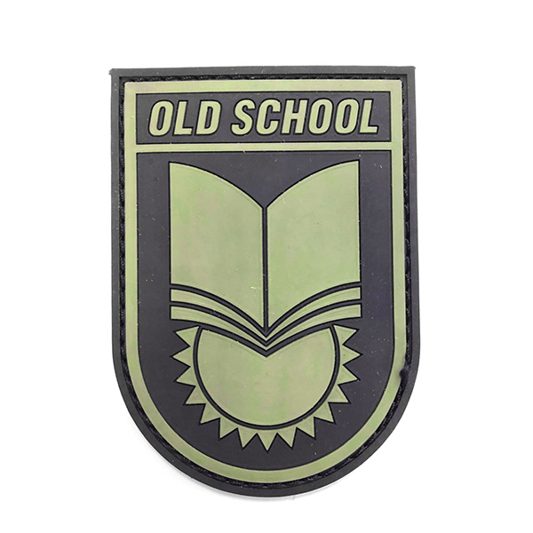 Нашивка Old School (ПВХPVC, 65х90, Олива на Черном)