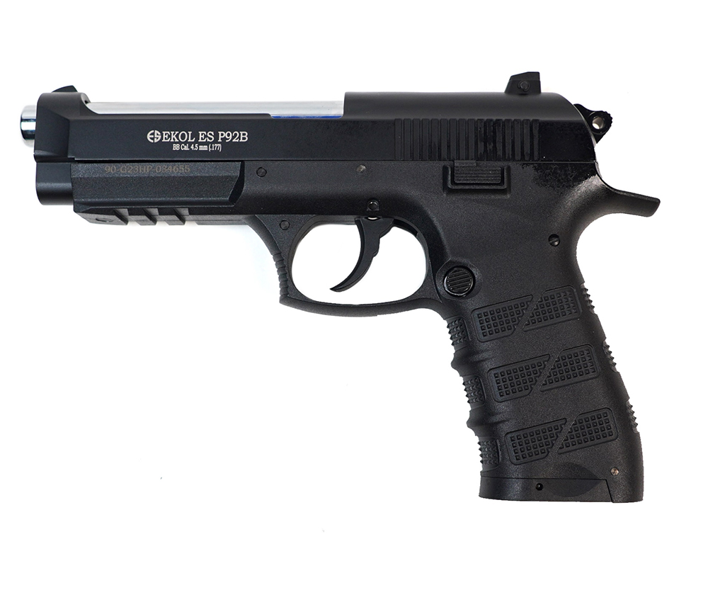 Пневматический пистолет (EKOL) ES P92 B Black (Blowback, 4,5 мм, 3 Дж, Метал, Черный)